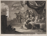 KG 12146
<br/>
De Zegening van Isaac door Jacob.
<br/>
<em>Picart, Bernard (1673-1733)</em>